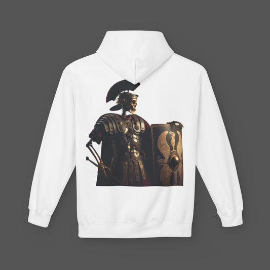 Roman Warrior Fleece Hoodie, Cozy Sweatshirt, Unique Gift for History Buffs, Casual Wear, Men's Hoodie