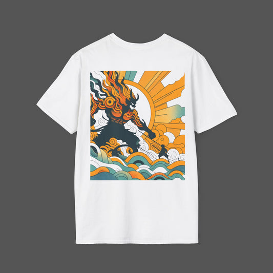 Vibrant Men`s Graphic Tee – Artistic Japanese Design, Trendy Casual Wear, Gift for Art Lovers, Summer Fashion, Street Style